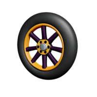 wheel 3d rendering icon illustration png