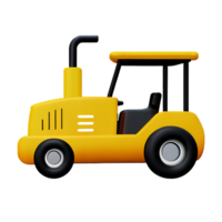 tractor 3d rendering icon illustration png