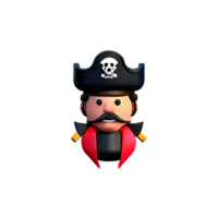 pirata 3d Renderização ícone ilustração png