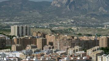 An aeral Alicante view on a bright day video