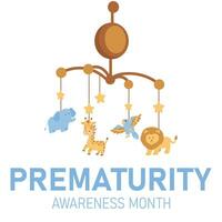 Prematurity awareness month is observed every year in November vector