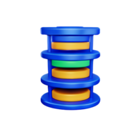 database 3d rendering icon illustration png