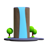 waterval 3d renderen icoon illustratie png