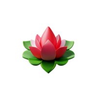 lotus flower 3d rendering icon illustration png