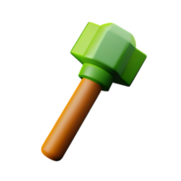 hammer 3d rendering icon illustration png