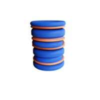 database 3d rendering icon illustration png