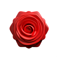 red rose 3d rendering icon illustration png