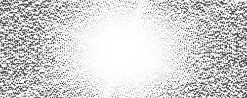 Dotted background. Abstract halftone concentric pattern. Gradient mosaic radial texture. Vector