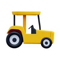 tractor 3d rendering icon illustration png