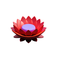 lotus blomma 3d tolkning ikon illustration png