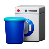 laundry 3d rendering icon illustration png