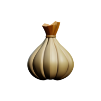 garlic 3d rendering icon illustration png