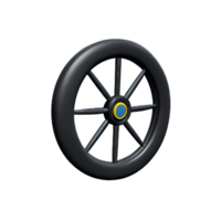 wheel 3d rendering icon illustration png