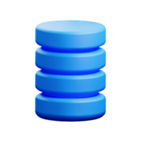 database 3d rendering icon illustration png