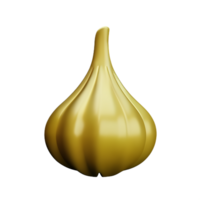 garlic 3d rendering icon illustration png