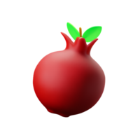 pomegranate 3d rendering icon illustration png