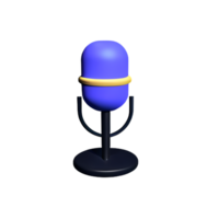 podcast 3d rendering icon illustration png
