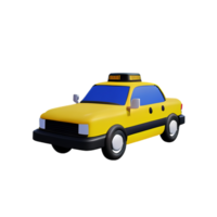 taxi 3d tolkning ikon illustration png