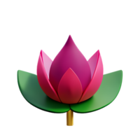 lotus flower 3d rendering icon illustration png