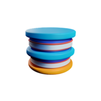 database 3d rendering icon illustration png