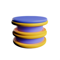 database 3d rendering icon illustration png