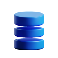 database 3d rendering icon illustration png