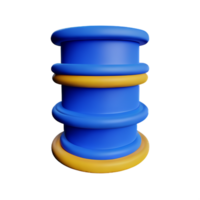 database 3d rendering icon illustration png