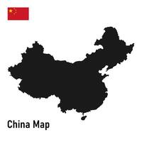 China plano mapa. vector aislado