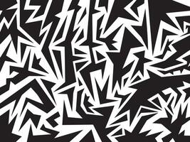 Abstract sharp decorative elements black and white monochrome vector background isolated on horizontal template. Simple flat art styled wallpaper backdrop.
