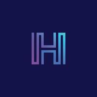 vector gradient h logo template