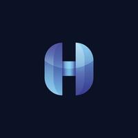 vector gradient h letter logo