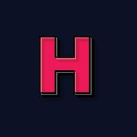 Flat design letter h logo template vector