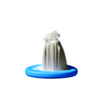 cascata 3d Renderização ícone ilustração png