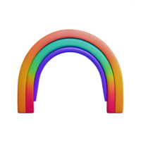 boho regnbåge 3d tolkning ikon illustration png