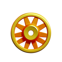 roue 3d le rendu icône illustration png