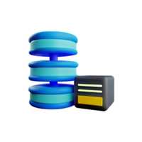 database 3d rendering icon illustration png