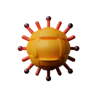 virus 3d representación icono ilustración png