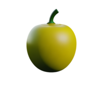pepper 3d rendering icon illustration png