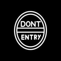 Do Not Enter Vector Icon Design