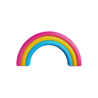 boho regenboog 3d renderen icoon illustratie png