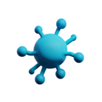 virus 3d representación icono ilustración png