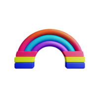 boho arco iris 3d representación icono ilustración png