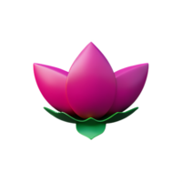 Lotus Blume 3d Rendern Symbol Illustration png