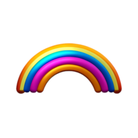 boho rainbow 3d rendering icon illustration png