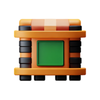 brick wall 3d rendering icon illustration png