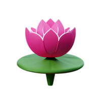 lotus flower 3d rendering icon illustration png