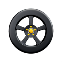 wheel 3d rendering icon illustration png