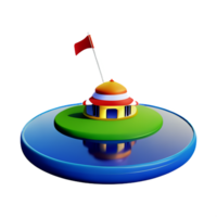 lake 3d rendering icon illustration png