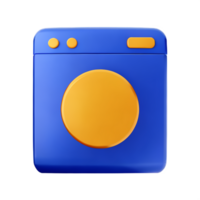 laundry 3d rendering icon illustration png