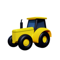 tractor 3d rendering icon illustration png